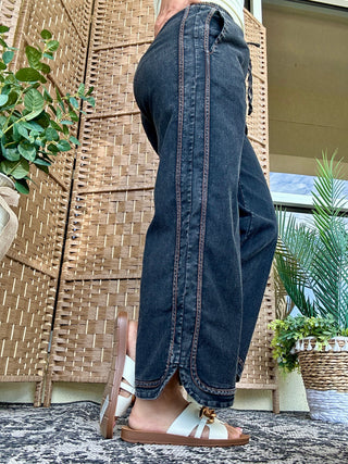 Alternate view of Easel Black Denim Everyday Pants
