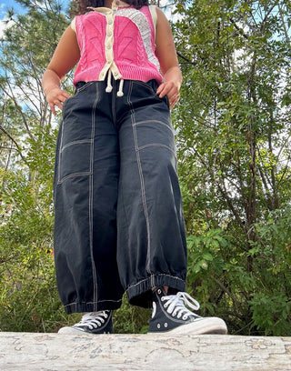 Alternate view of Oddi Black Boho Jogger Pants FINAL SALE
