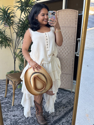 POL Vanilla Sleeveless Everything Top