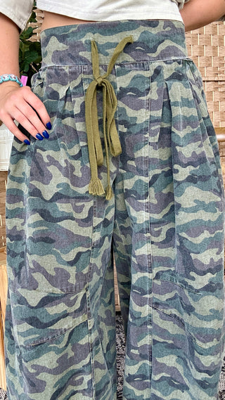 Alternate view of Rolling in Ruched Camo Pants
