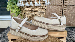 Alternate view of Yellowbox Miana Cream Linen Espadrille
