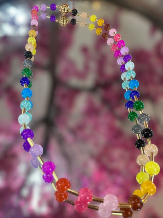 Alternate view of Confetti Glass Bead Magnetic Necklace
