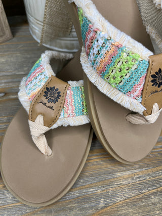 Alternate view of Yellowbox Flappy Pastel Multicolor Flip Flop Sandal
