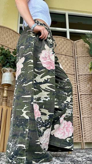 Alternate view of Moonshine Rose Camo Wideleg Pants
