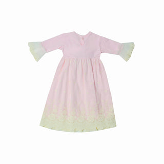 Haute Baby Everly Pink & Ivory Lace Infant Gown