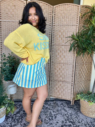 Alternate view of Sun Kissed Yellow Lightweight Sweater Top
