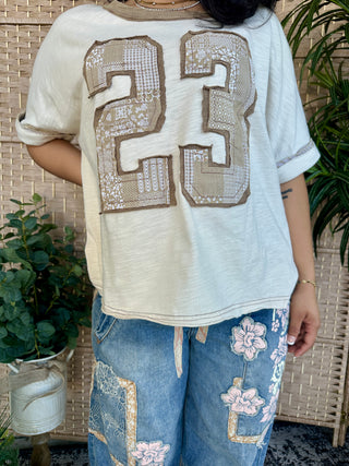 Alternate view of Oh To Be 23 Mocha Jersey Top
