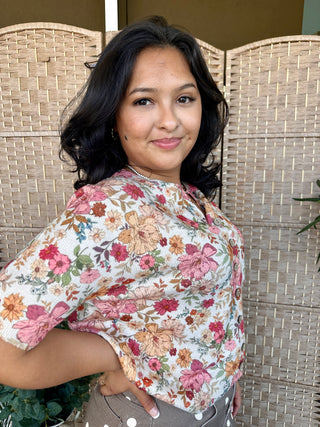 Alternate view of Not My First Rodeo Dusty Floral Cardigan Top
