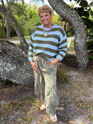 In The Desert OLIVE Cargo Jogger Pants OVERSIZED

