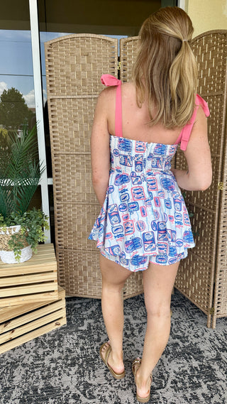 Alternate view of For the Love of Sardines RicRac Short Romper

