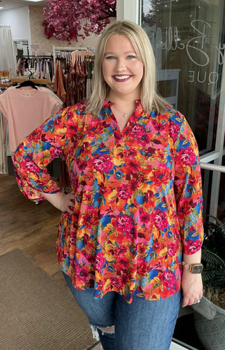Dear Scarlett Fall Floral Lizzy Top