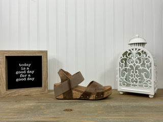 CORKYS Better with Time Tan Wedge Sandals