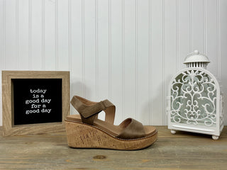 CORKYS Five'O'Clock Somewhere Tan Wedge Sandal