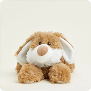 Warmies Brown Bunny Microwavable Plush - Cozy stuffed animal for warmth, relaxation, and aromatherapy comfort.
