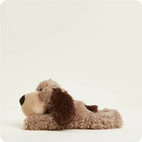 Soft Warmies Brown Dog Microwavable Plush for soothing comfort and warmth, perfect for cuddling and relieving stress.