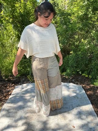 POL Vintage Patchwork Palazzo Pants (2 COLORS)