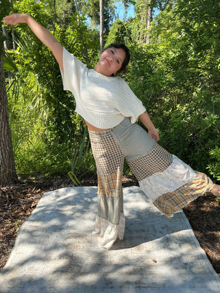 POL Vintage Patchwork Palazzo Pants (2 COLORS)