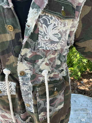 POL Camo Collage Lightweight Parka Jacket