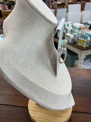 Dainty Gold Hoop Earrings w/ Pearls