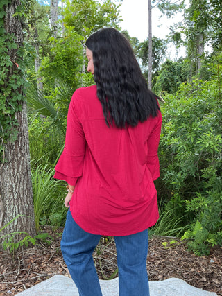 Dear Scarlett Solid Bell Sleeve Top (3 COLORS)