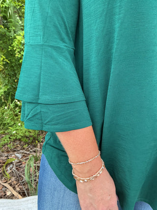 Dear Scarlett Solid Bell Sleeve Top (3 COLORS)