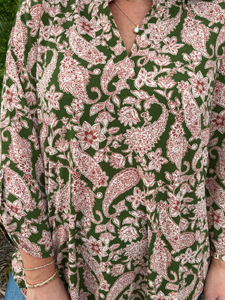 Dear Scarlett Olive & Clay Paisley Lizzy Top