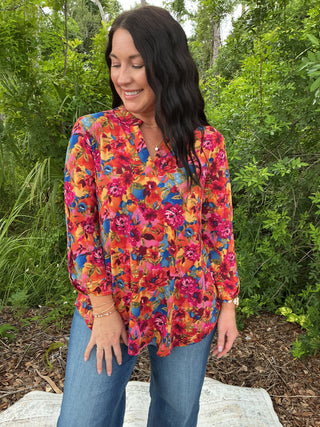 Dear Scarlett Fall Floral Lizzy Top