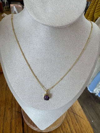 Silver BIRTHSTONE Necklace by Lauren Kenzie with sparkling stones, offered with a lifetime warranty for timeless elegance.