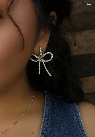 Lauren Kenzie JESS BOW HUGGIE EARRINGS