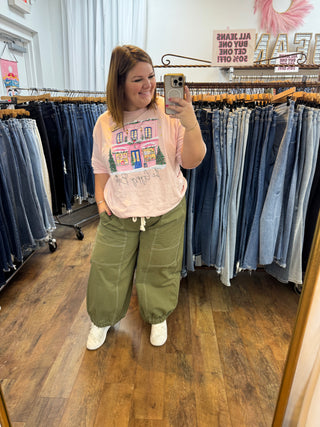 Olive Boho Jogger Pants