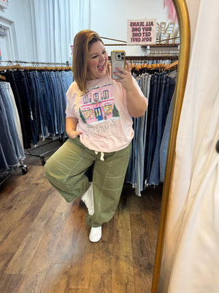 Olive Boho Jogger Pants