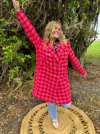 Cherryish Everything Houndstooth Coat Jacket
