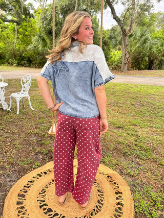 Alternate view of Stella Embroidered Star Denim Top
