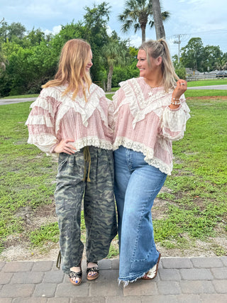 POL Pink Frills Southern Belle Top
