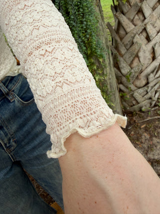 Alternate view of Ooh La La Lace Layering Top IVORY CREAM
