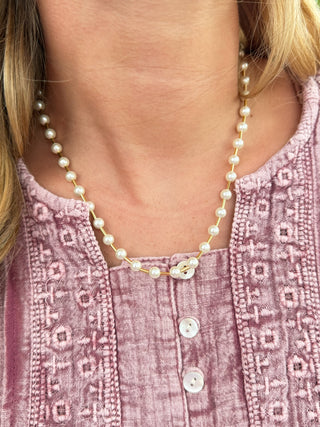 Alternate view of POL Pink Bohemian Pintuck Top
