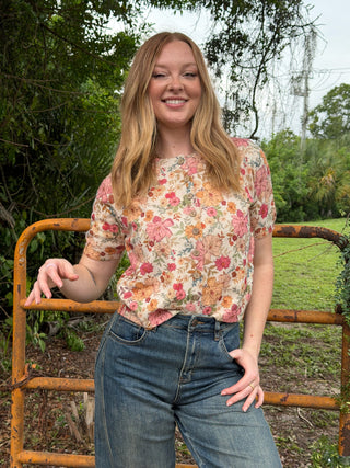 Alternate view of Not My First Rodeo Dusty Floral Cardigan Top
