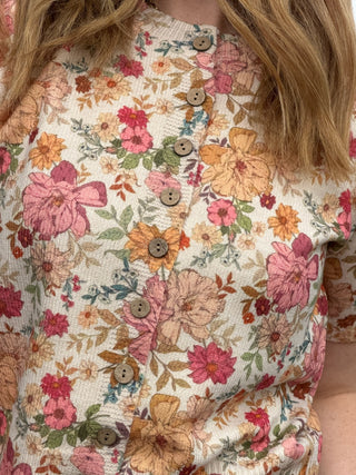 Alternate view of Not My First Rodeo Dusty Floral Cardigan Top
