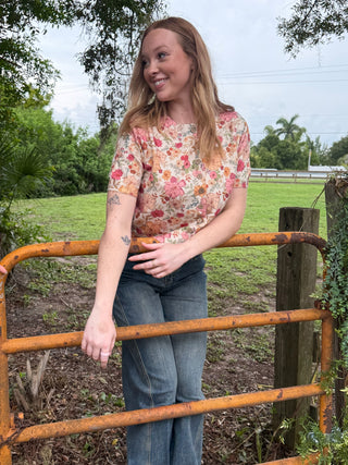 Alternate view of Not My First Rodeo Dusty Floral Cardigan Top
