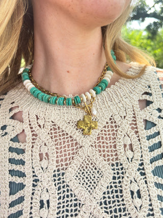 Alternate view of Emerald Coast Beaded Necklace
