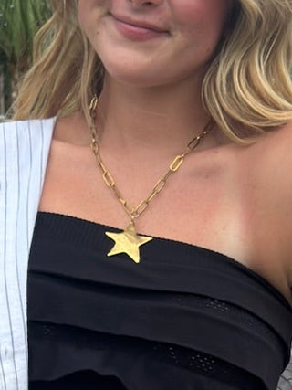 Alternate view of Gold Shooting Star Necklace
