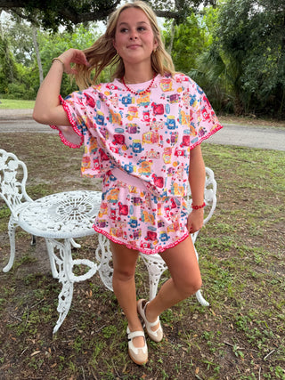 Alternate view of Jam & Honey Pink Short Set
