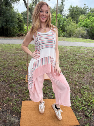 Easel Lt Blush Denim Everyday Pants
