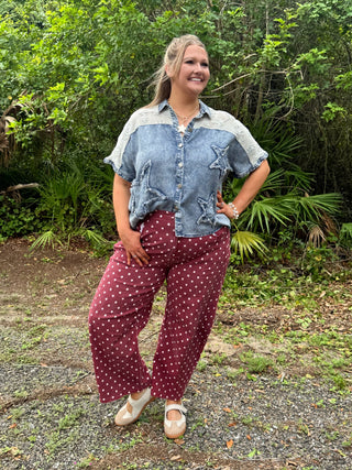 Alternate view of Stella Embroidered Star Denim Top
