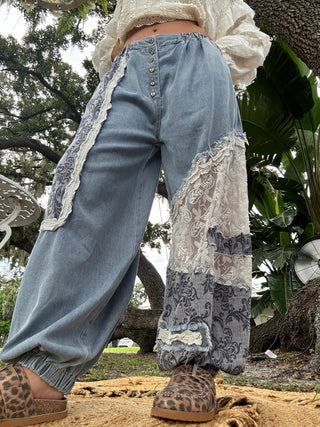 POL Careless Whisper Denim Jogger
