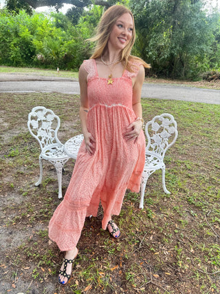 Oli & Hali Pink Eyelet Jumpsuit Oversized
