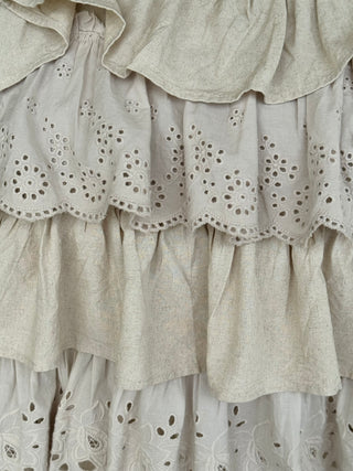 Rhapsody in Ruffles Linen Blend Top
