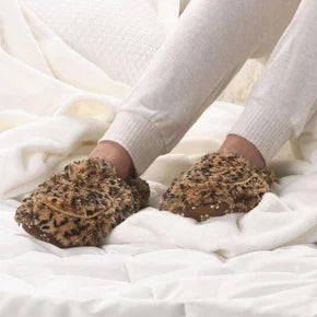 Warmies Leopard Microwavable Slippers