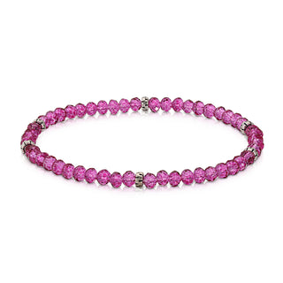 Bracelet Bar - Build a Stack RASPBERRY SILVER
