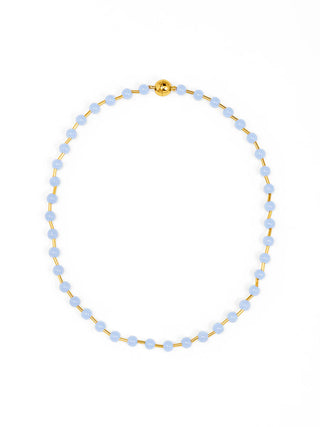 Periwinkle Glass Bead Magnetic Necklace
